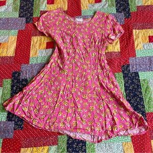 90s pink floral dress